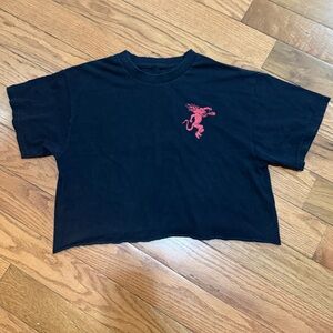 Fireball whiskey cropped shirt - medium